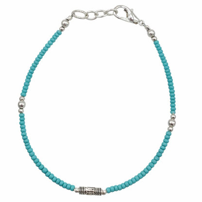 Nepalese Extra Fine Gem Bracelet - Turquoise & Teardrop