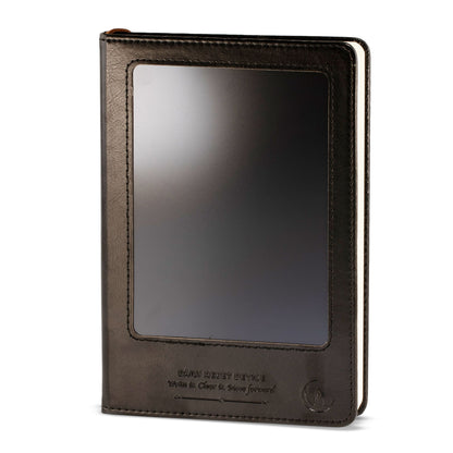 A5 Intention Note Book - LCD Wipe Screen - Black Leather Effect - 160 Pages