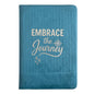 Light Blue Velvet Notebook - 80 pages - Embrace The Journey