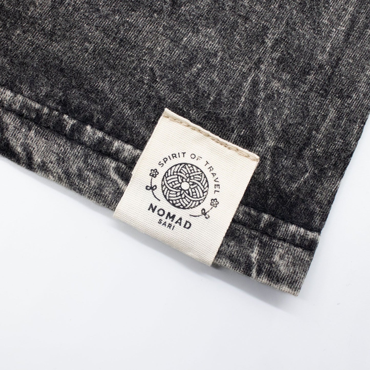 Nomad Sari Stonewashed Cotton T-Shirt - Rebel - Charcoal - Large