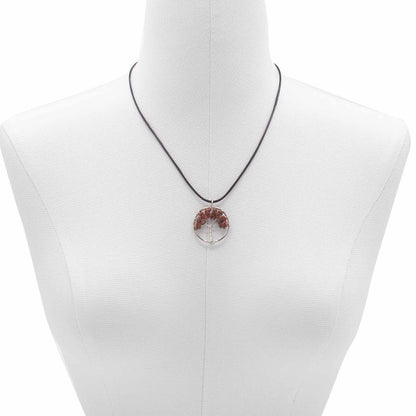 Tree of Life Pendant - Red Jasper