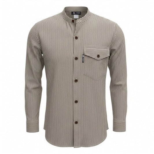 Nomad Sari Grandad Shirt - Grey Stone - XL