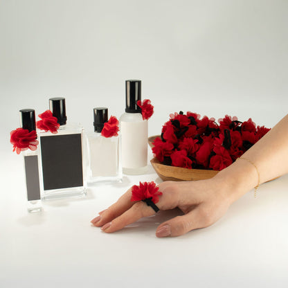 Fragrance Chiffon Diffuser Ring – Rose Red