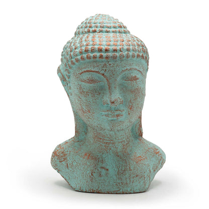 Tranquillity Buddha Head  - Green Copper