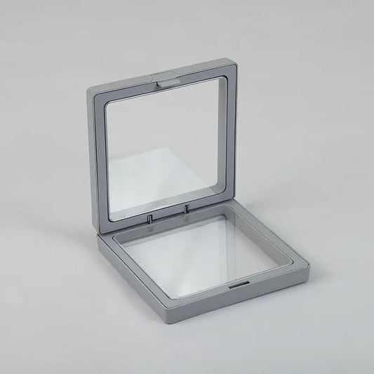 Large 3D Floating Frame Display 11x11cm - Grey
