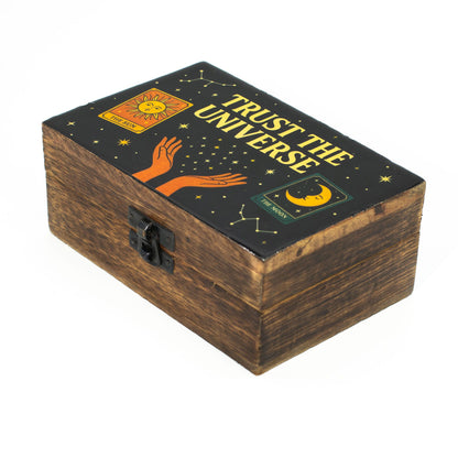 Medium Enamelled Box  - Trust the Universe