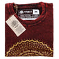 Nomad Sari Stonewashed Cotton T-Shirt - Mandala - Maroon - Medium