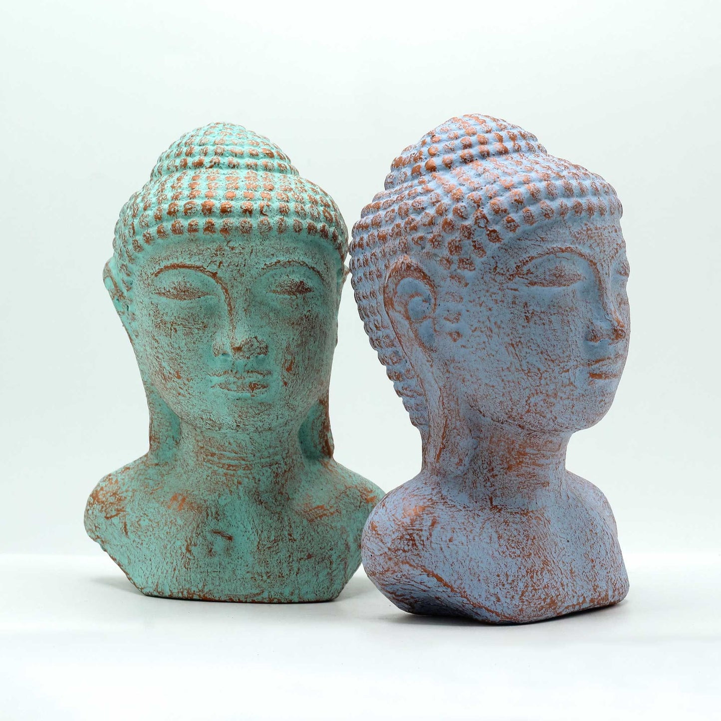 Tranquillity Buddha Head  - Green Copper