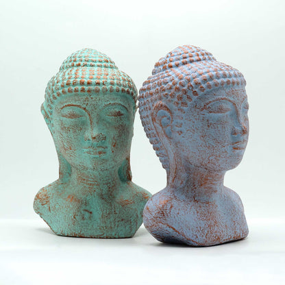 Tranquillity Buddha Head  - Green Copper
