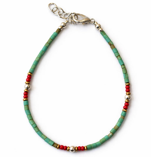 Nepalese Extra Fine Gem Bracelet - Turquoise Beads