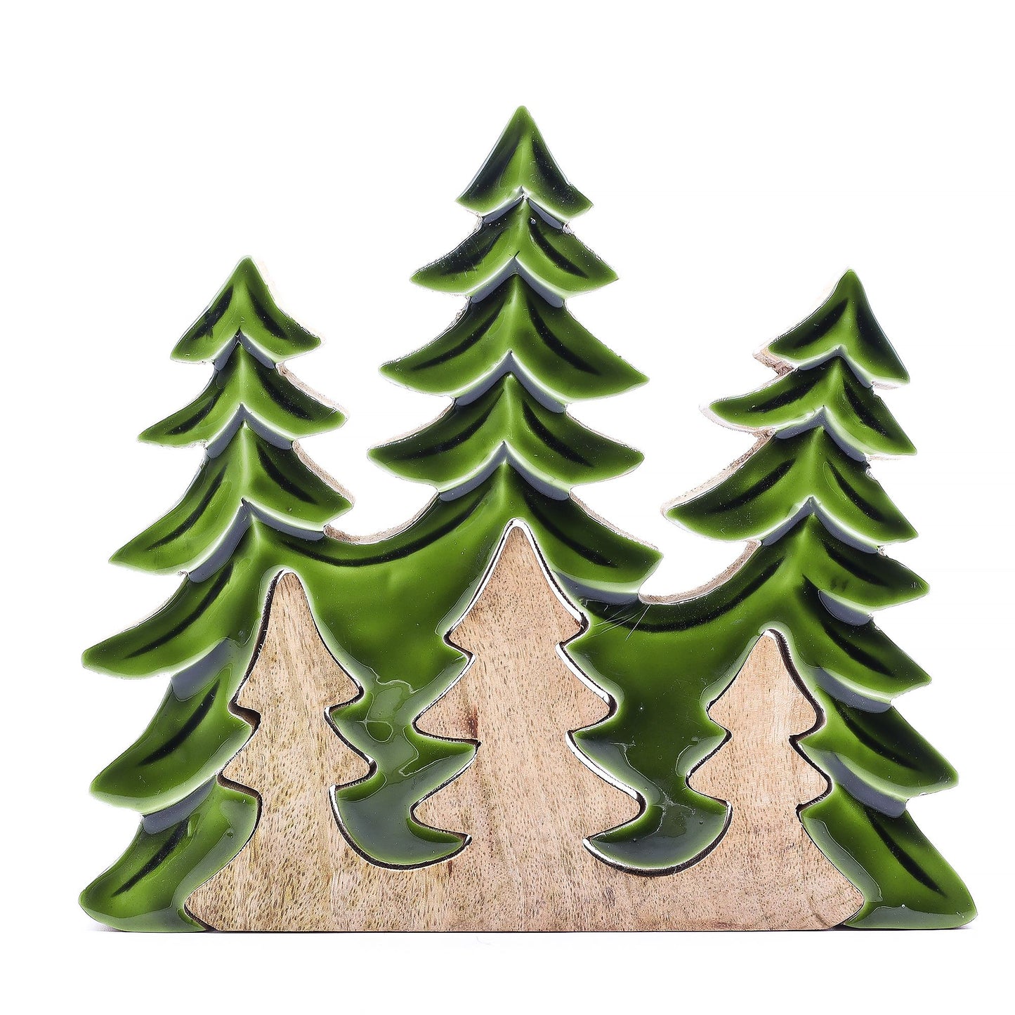 Lost in the Forrest -Three Trees 3D Wooden Decoration - 20x23cm