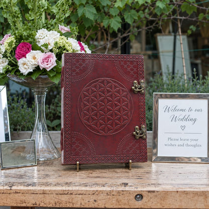 Huge Flower of Life Leather Book (25x32.5cm - 200 pages)