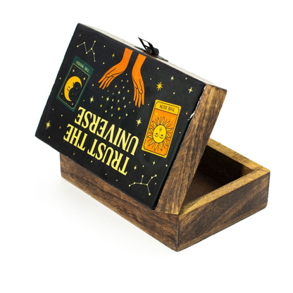 Medium Enamelled Box  - Trust the Universe