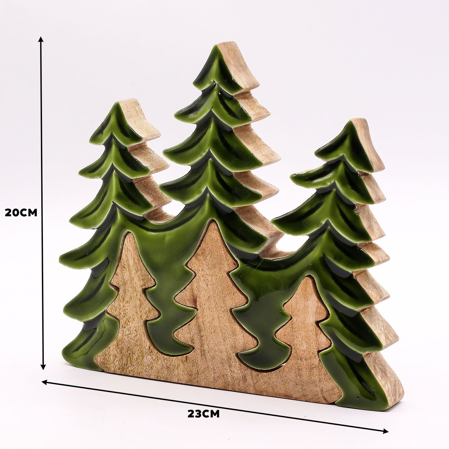 Lost in the Forrest -Three Trees 3D Wooden Decoration - 20x23cm