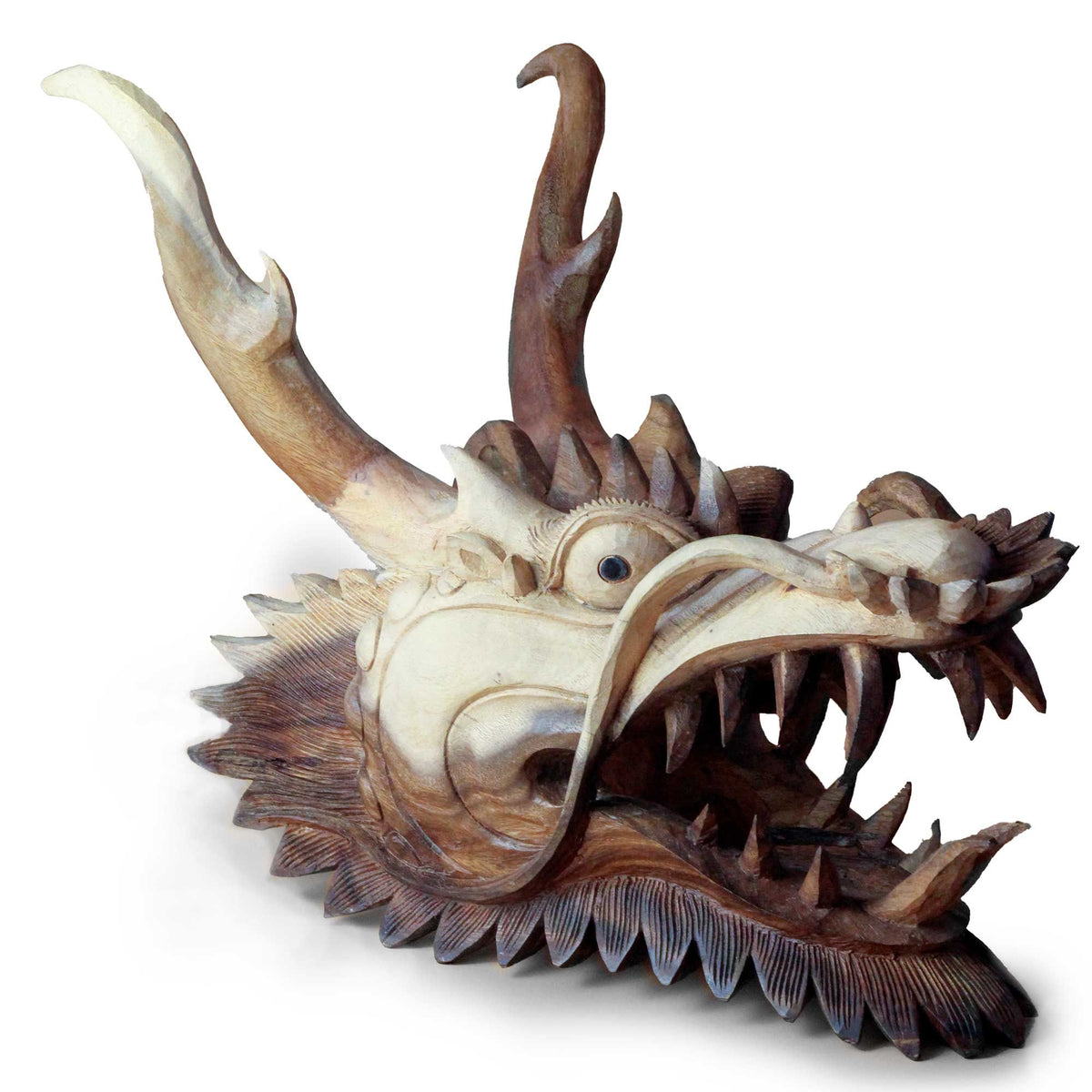 Life Size Dragon Head Carving  - 30cm