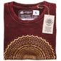 Nomad Sari Stonewashed Cotton T-Shirt – Mandala – Maroon – Large