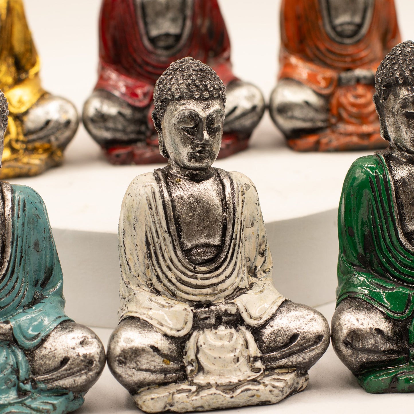 Silver Mini Buddha (Assorted Colours)