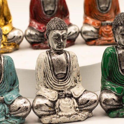 Silver Mini Buddha (Assorted Colours)