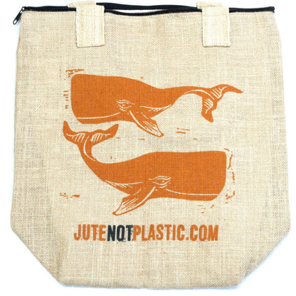 Two Whales - Eco Jute Bag