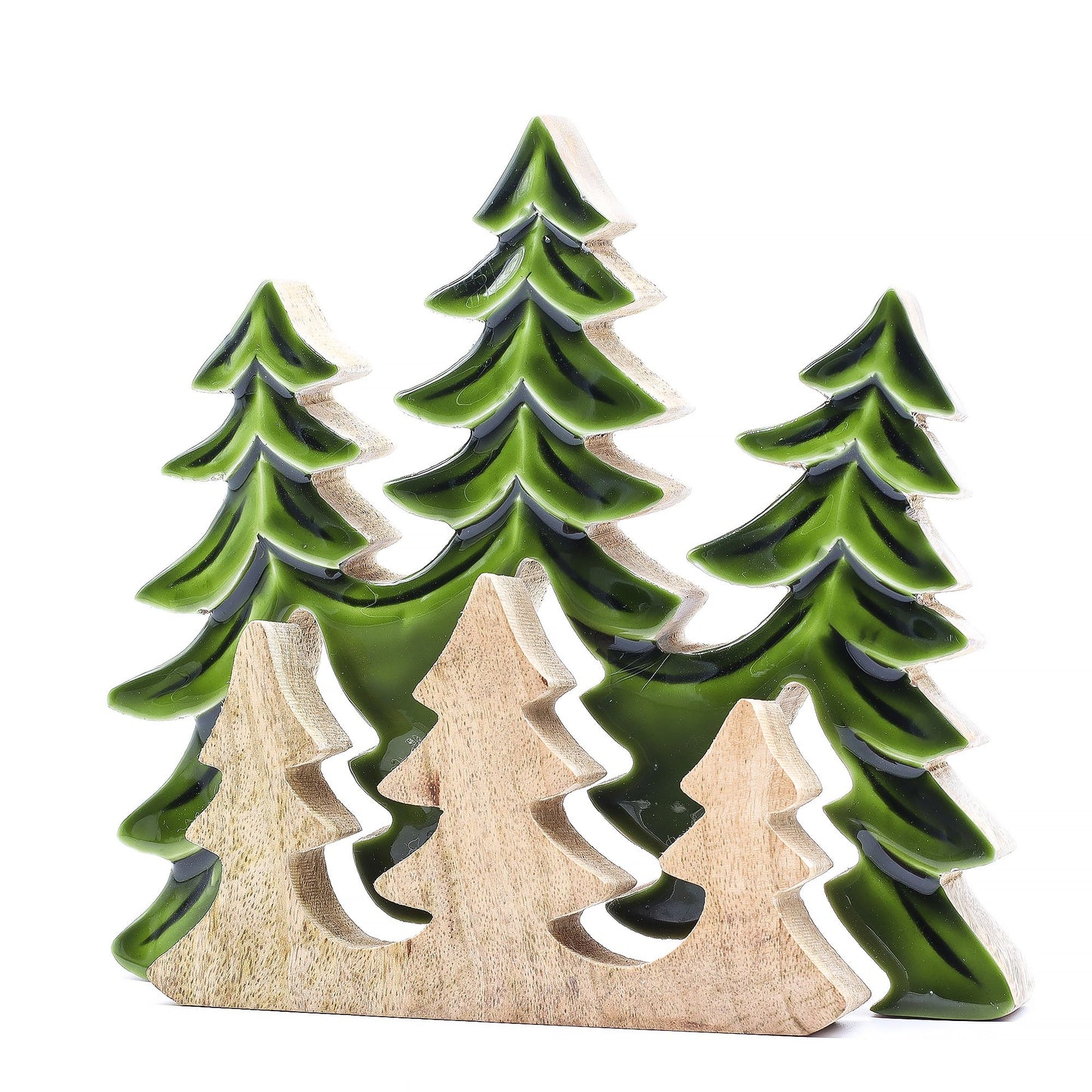 Lost in the Forrest -Three Trees 3D Wooden Decoration - 20x23cm
