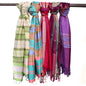 Lrg Indian Boho Scarves - 28x72in - Random Purples