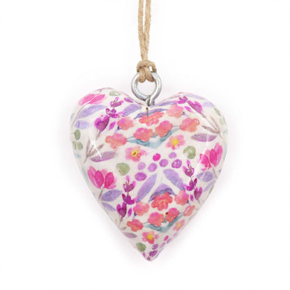 Large Decor Wood Heart - Pretty Floral