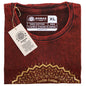 Nomad Sari Stonewashed Cotton T-Shirt – Hamsa – Maroon – XL
