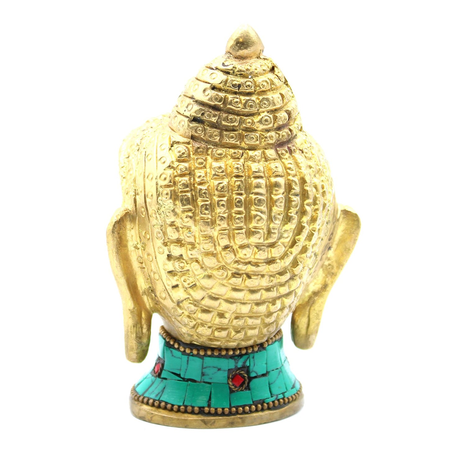 Brass Buddha Figure - Large Head - 11.5 cm