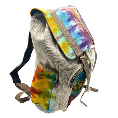 Tie-dye Hemp Large Square Backpack
