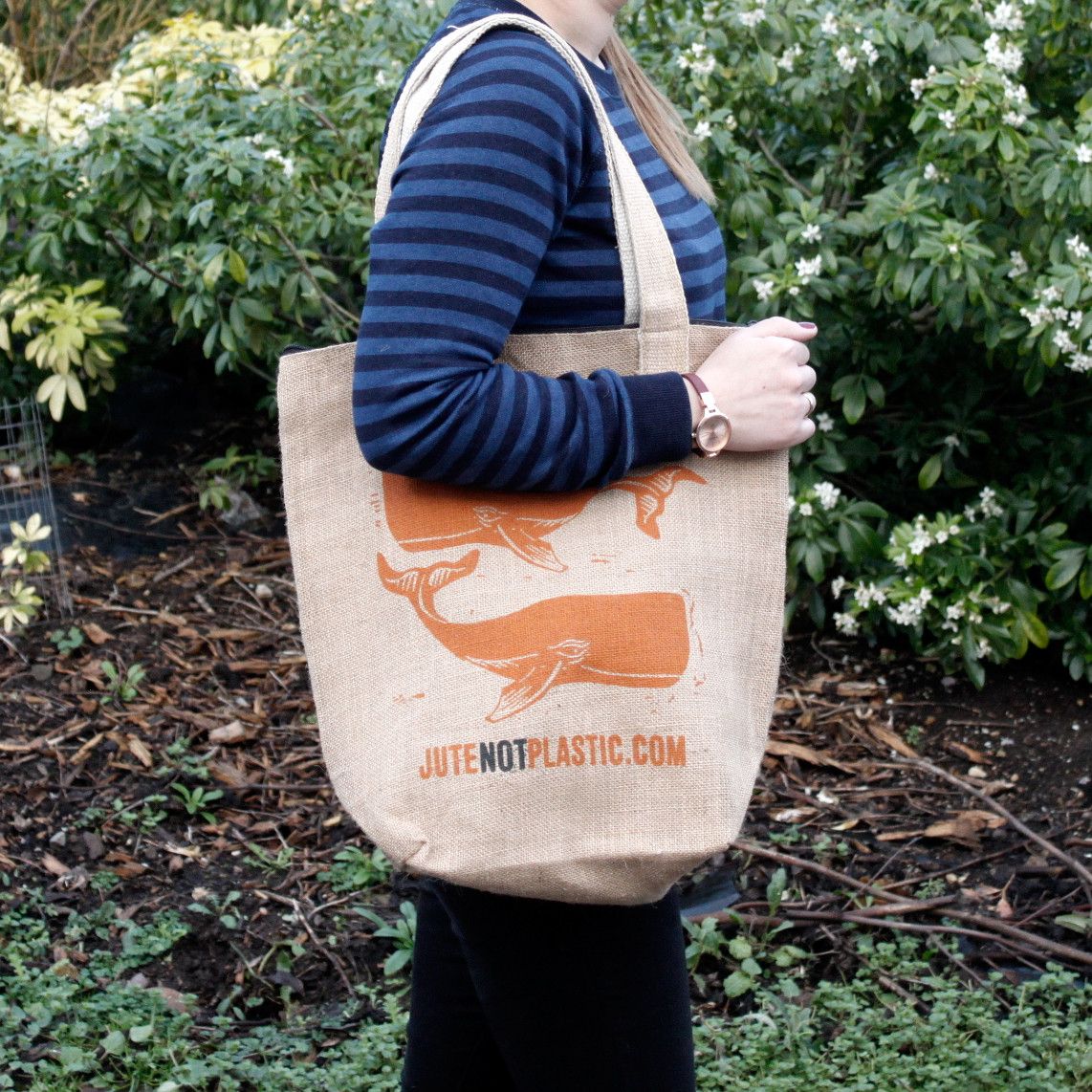 Two Whales - Eco Jute Bag