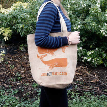 Two Whales - Eco Jute Bag