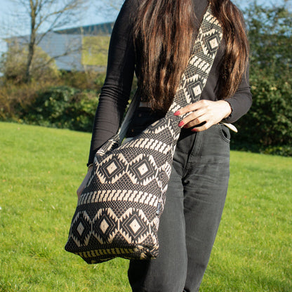 Nomad Sari Jacquard Natural Nomad Carryall Bags - Desert Loom