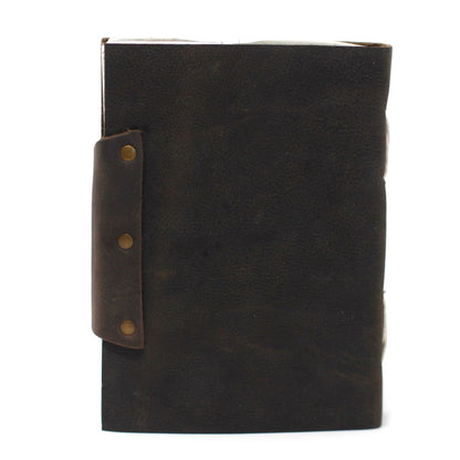 Leather Black Confessions with Lock Notebook (18x13cm)