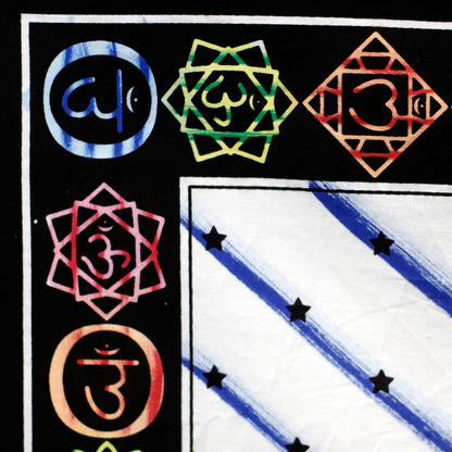 Hand-brushed Cotton Wall Art - Chakra Buddha