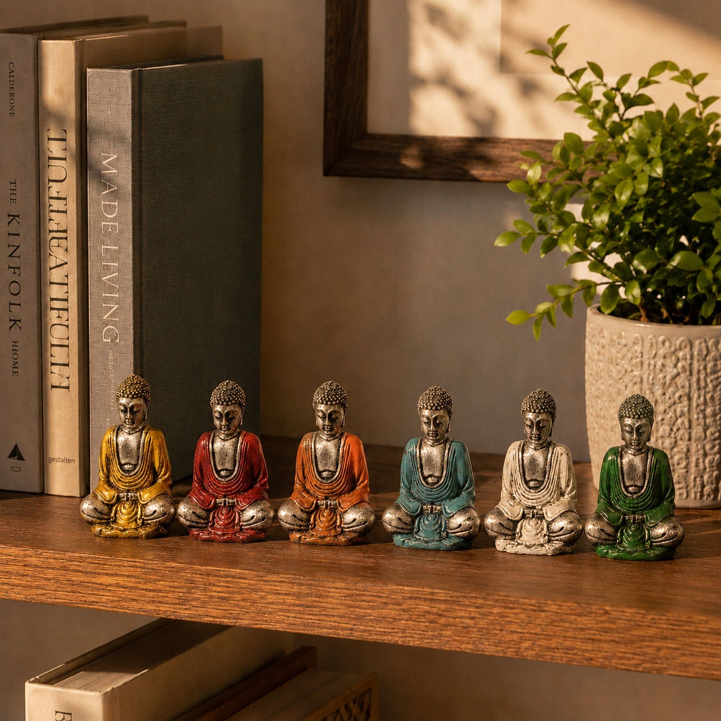 Silver Mini Buddha (Assorted Colours)