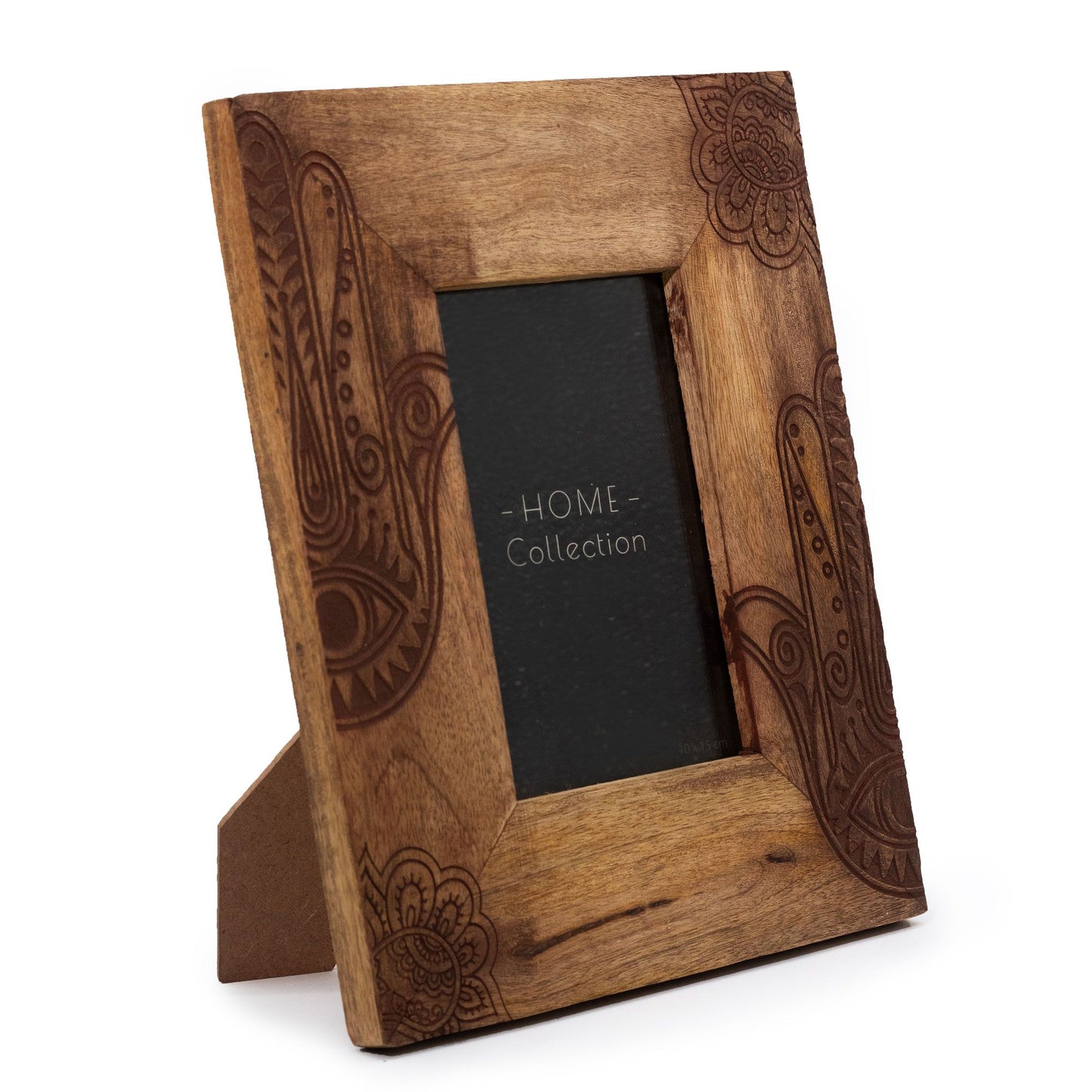 Medium Mango Wood Picture Frame (for 10x15cm) 26x20x2cm - Hamsa - White
