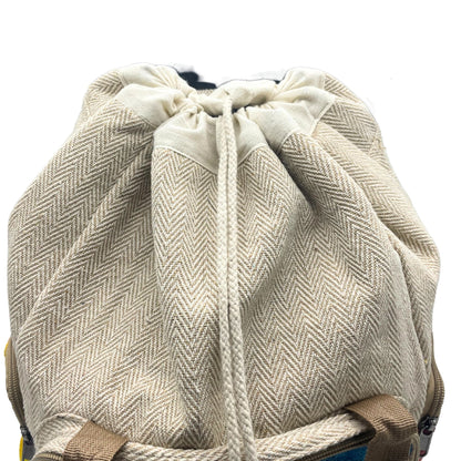 Tie-dye Hemp Large Square Backpack