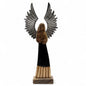 Decorative angel figurine with outstretched wings on a white background