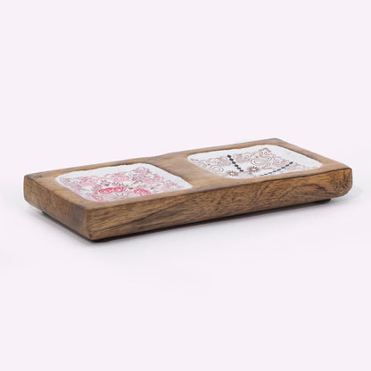 Hop Hare Enamelled Double Trinket Tray - Cupid & Lion