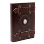 Leather Moonstone with Belts Notebook (15x10cm)
