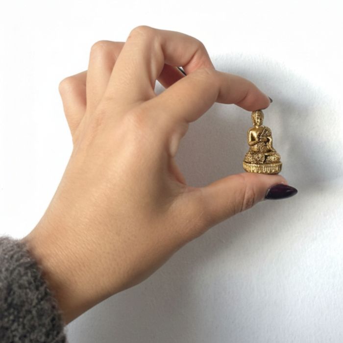 Brass Miniature Gods - Buddha (17gms)  - 34mm