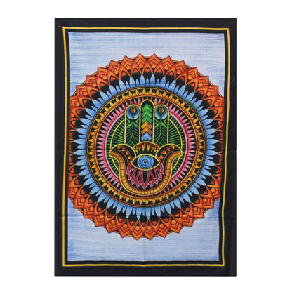 Hand-brushed Cotton Wall Art - Hamsa