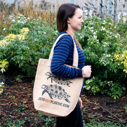 Two Turtles - Eco Jute Bag
