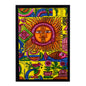 Hand-brushed Cotton Wall Art - Sun