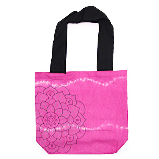 Tie-Dye Cotton Bag (6oz) - 38x42x12cm -  Mandela - Magento - Black Handle