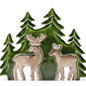 Lost in the Forrest - Two Dear in the Forrest 3D Wooden Decoration - 18x23cm
