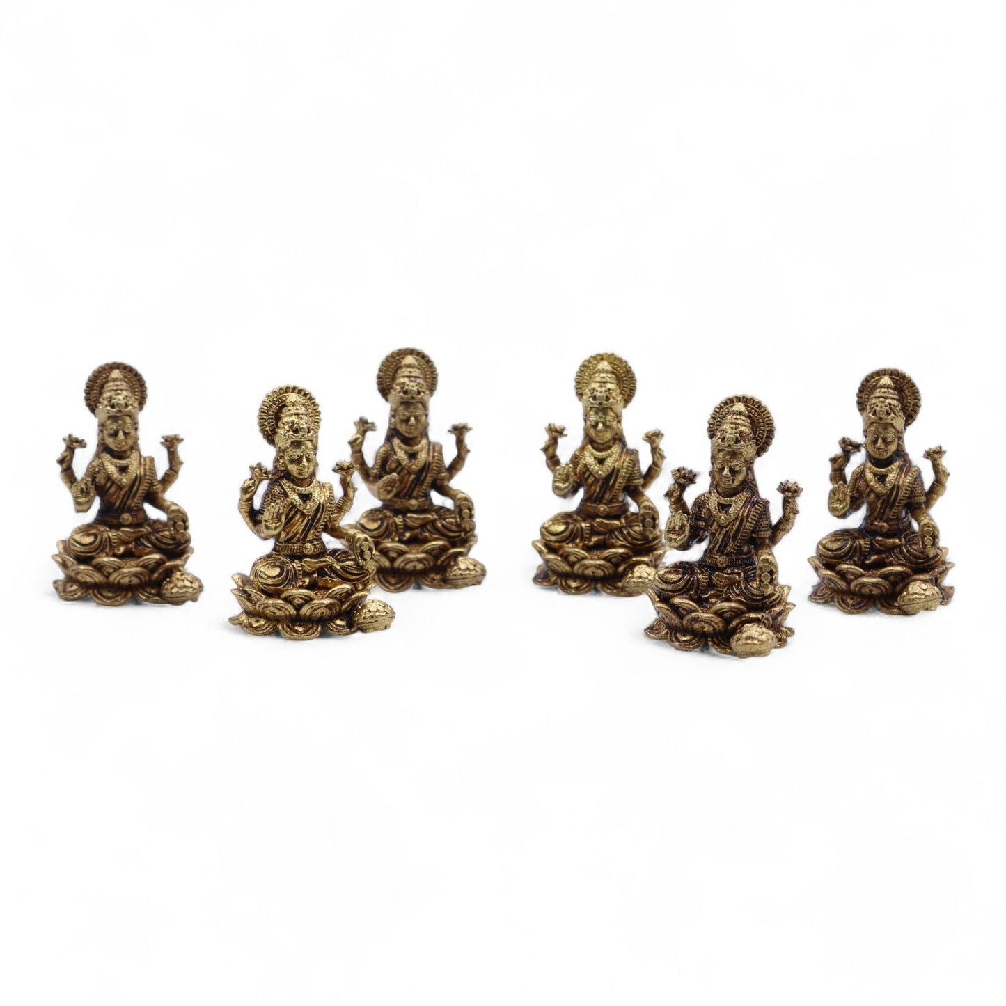 Brass Miniature Gods - Laxmi (22gms)  - 37mm