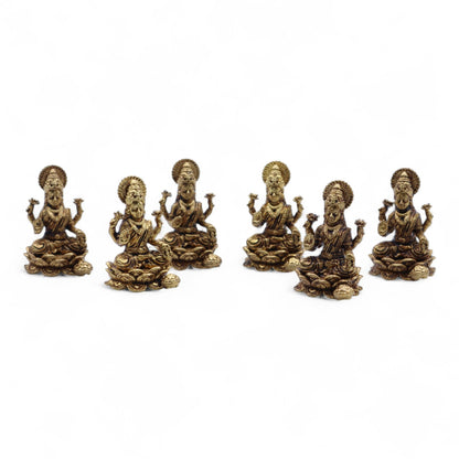 Brass Miniature Gods - Laxmi (22gms)  - 37mm