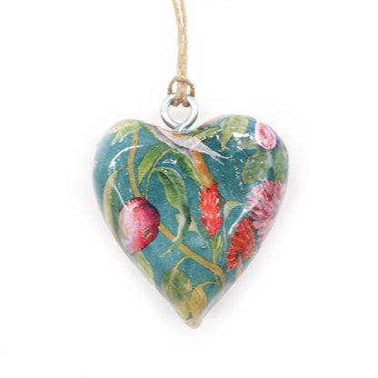 Large Decor Wood Heart - Bird & Floral