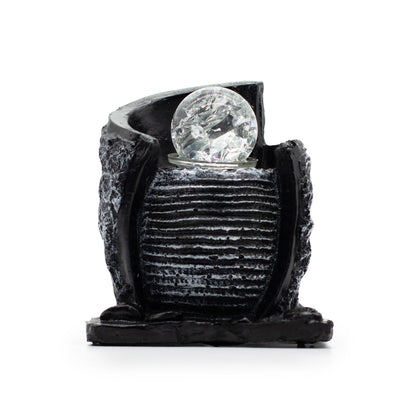 Tabletop Water Feature -15x13x20cm - Water Pot & Crystal Ball
